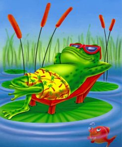Frog with Glasses Paint By Numbers
