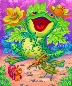 Colorful Frog Symphony Paint By Numbers