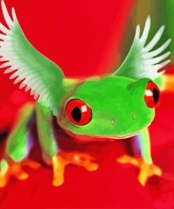 Colorful Frog With Wings Paint By Numbers