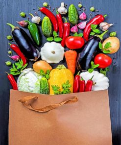Healthy Veggie Art Paint By Numbers