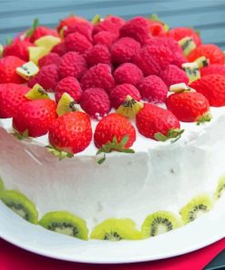 Fruits Cake Delight Paint By Numbers