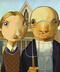 American Gothic Couples Paint By Numbers