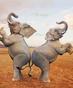 Funny Elephant Animals Paint By Numbers