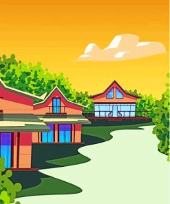 Gambia West African Scene Paint By Numbers