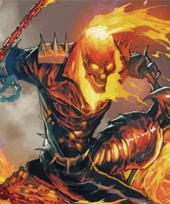 Ghost Rider Skull Fantasy Paint By Numbers