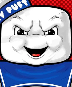 Stay Puft Marshmallow Monster Paint By Numbers