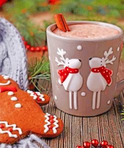 Christmas Gingerbread Delight Paint By Numbers