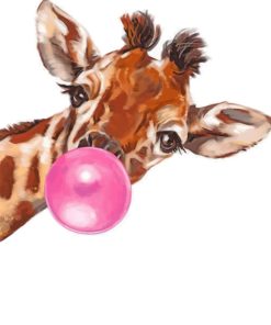 Giraffe Bubble Adventure Paint By Numbers
