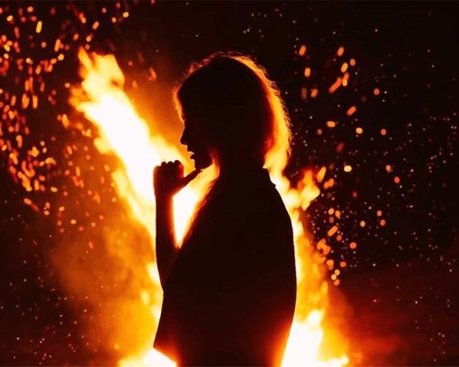 girl-fire-silhouette-adult-paint-by-numbers