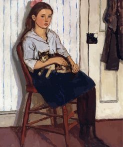 Girl With Cat Paint By Numbers