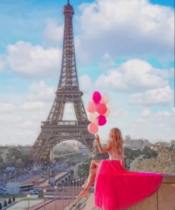 Paris Eiffel Tower Scene Paint By Numbers