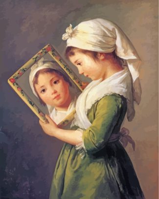 Elisabeth Vigee Mirror Reflection Paint By Numbers