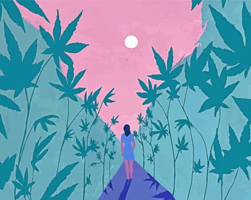 girl-walking-in-weed-field-illustration-paint-by-numbers