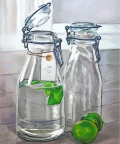 Glass Bottle Aesthetic Paint By Numbers
