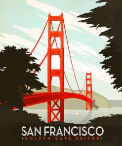 Golden Gate Bridge Scenic Paint By Numbers