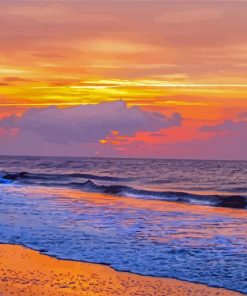 Golden Sunrise Ocean Isle Seascape Paint By Numbers