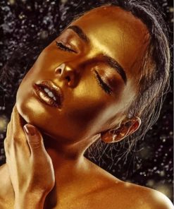 Golden Woman Portrait Paint By Numbers