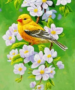 Goldfinch and Blossoms Paint By Numbers
