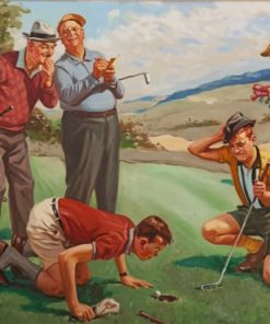 Vintage Golf Scene Paint By Numbers
