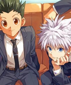 Gon and Killua Anime Style Paint By Numbers