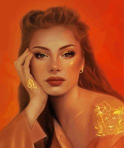 Gorgeous Leo Woman Zodiac Paint By Numbers