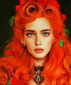 Gorgeous Redhead Beauty Paint By Numbers