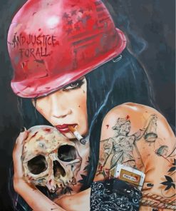 Gothic Smoking Lady Paint By Numbers