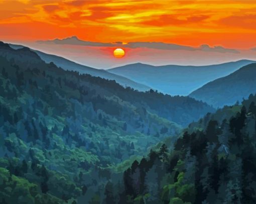 great-smoky-mountains-view-paint-by-numbers