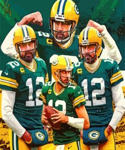 Green Bay Packers Aaron Rodgers Football Paint By Numbers