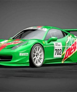 Green Mountain Dew Inspired Car Paint By Numbers