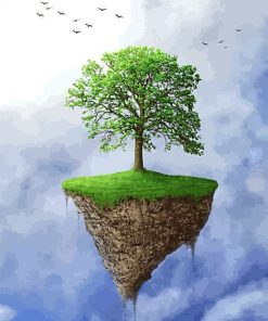 Surreal Green Tree Fantasy Paint By Numbers