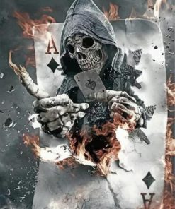 Grim Reaper and Skull Illustrations Paint By Numbers