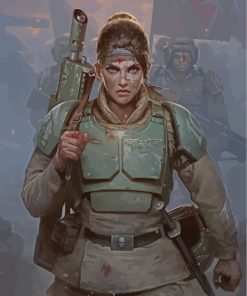 Guard Woman Crafting Beautiful Scenes Paint By Numbers