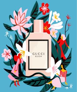 Floral Gucci Perfume Paint By Numbers