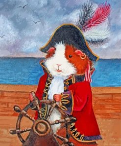 Guinea Pig Pirate Animal Paint By Numbers