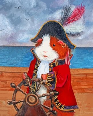 Guinea Pig Pirate Animal Paint By Numbers