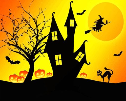 halloween-house-silhouette-adult-paint-by-numbers