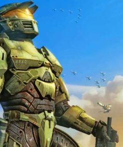Master Chief Video Game Art Paint By Numbers