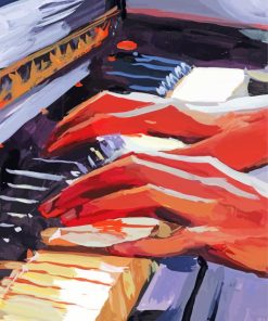 Hands-on Piano Aesthetic Paint By Numbers