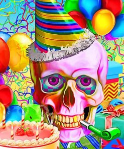 Colorful Candy Skull Paint By Numbers