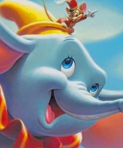 Happy Dumbo Elephant Paint By Numbers