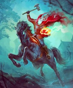 Fantasy Headless Horseman Paint By Numbers
