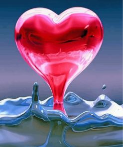 Heart Water Drop Craft Paint By Numbers