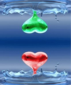 Hearts Aesthetic Water Drop Paint By Numbers