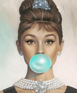 Audrey Hepburn Vintage Style Paint By Numbers