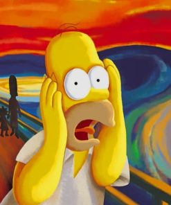 Homer Simpson Meets The Scream Paint By Numbers