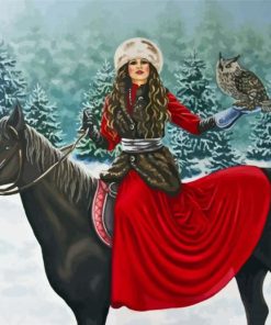 Horse and Woman Nature Scene Paint By Numbers