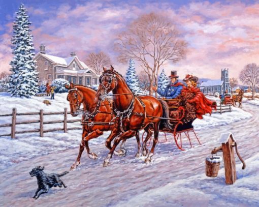 horses-sleigh-paint-by-number