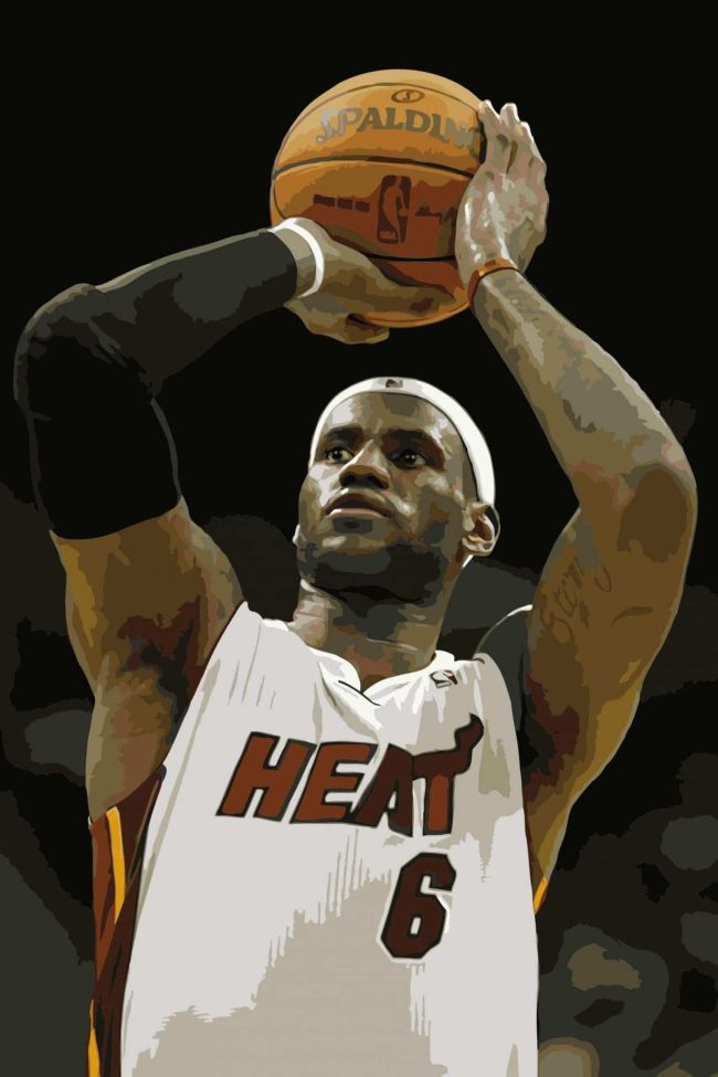 LeBron James Miami Heat Paint By Numbers