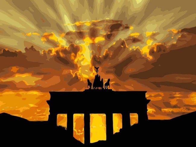 Brandenburg Gate Sunset Paint By Numbers